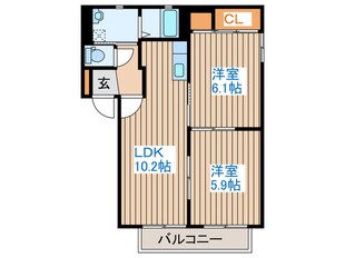 ジュネスヴィラⅡの物件間取画像